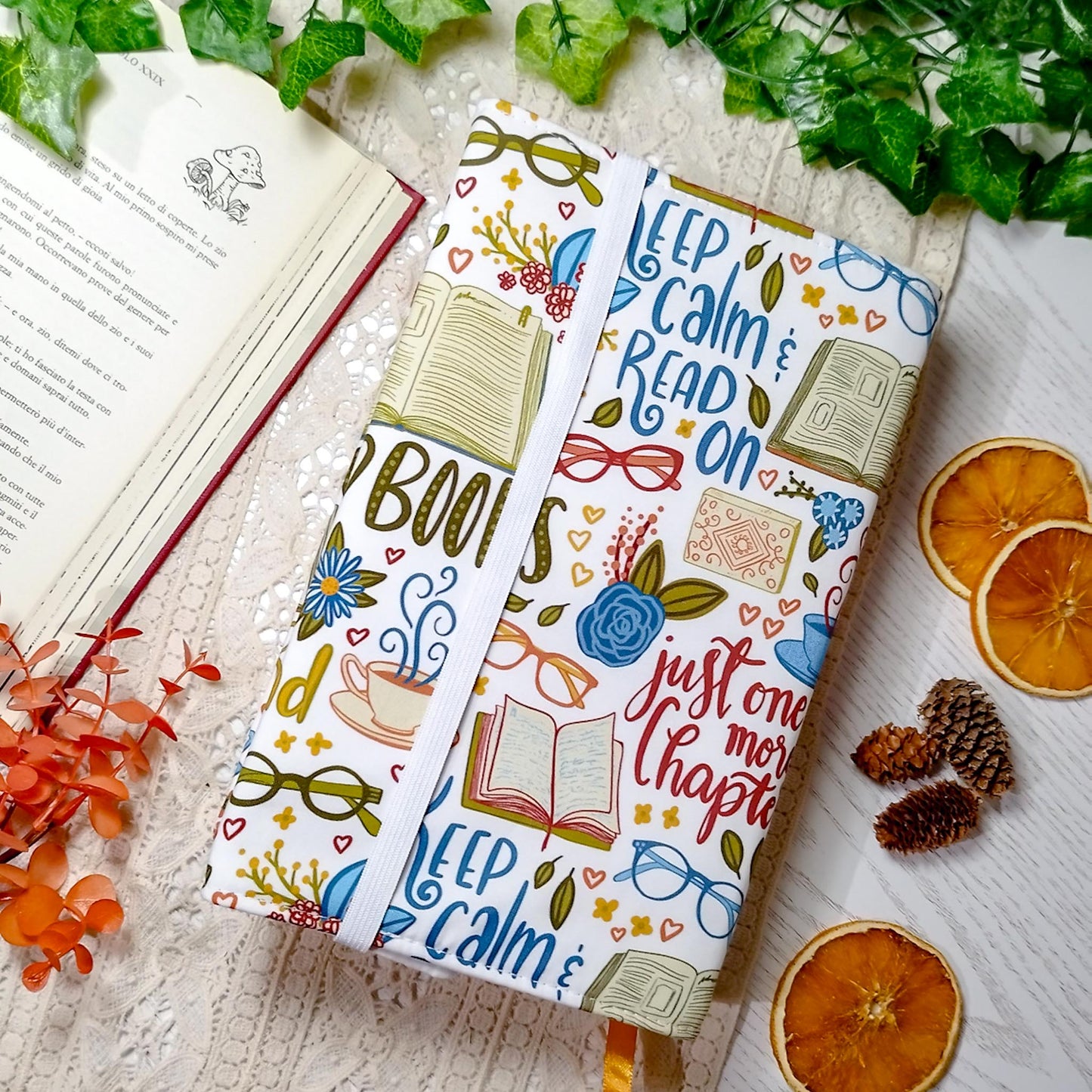 Book cover "Libri romantici" | Custodia per libri regolabile