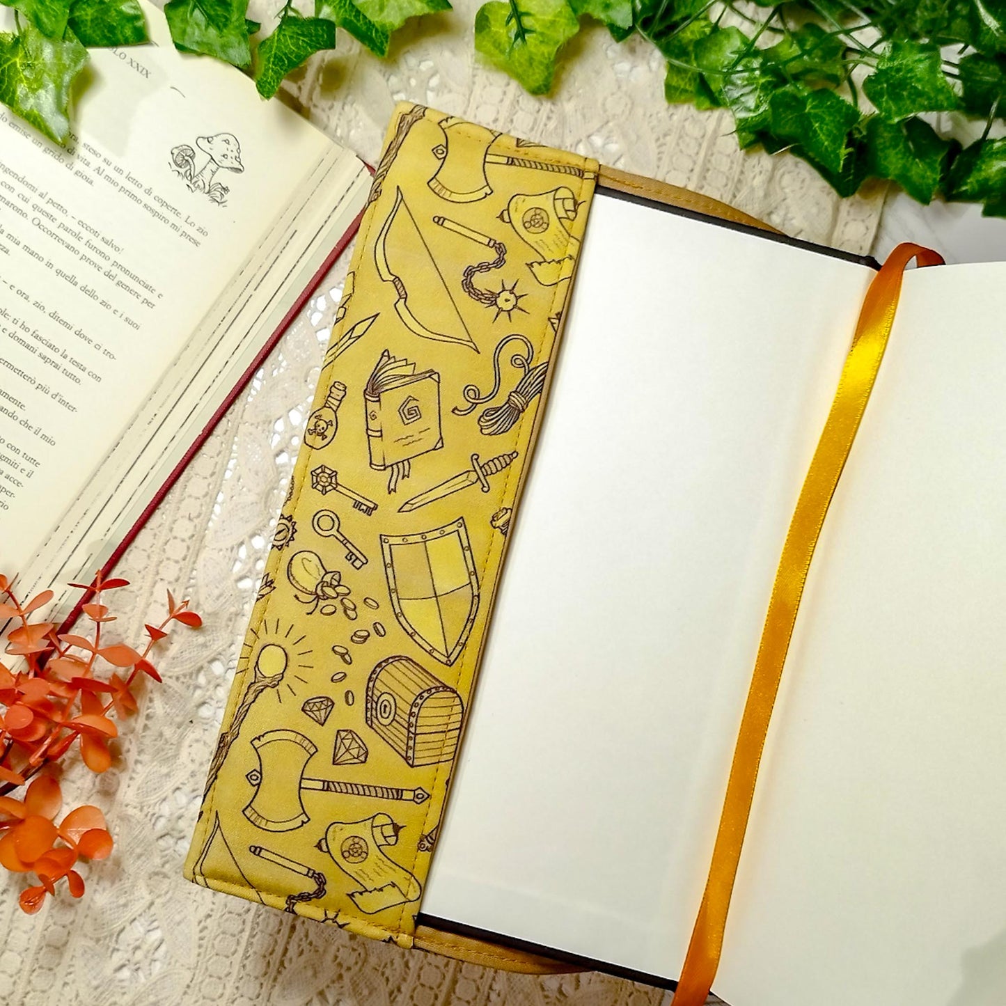 Book cover "Oggetti fantasy marrone" | Custodia per libri regolabile