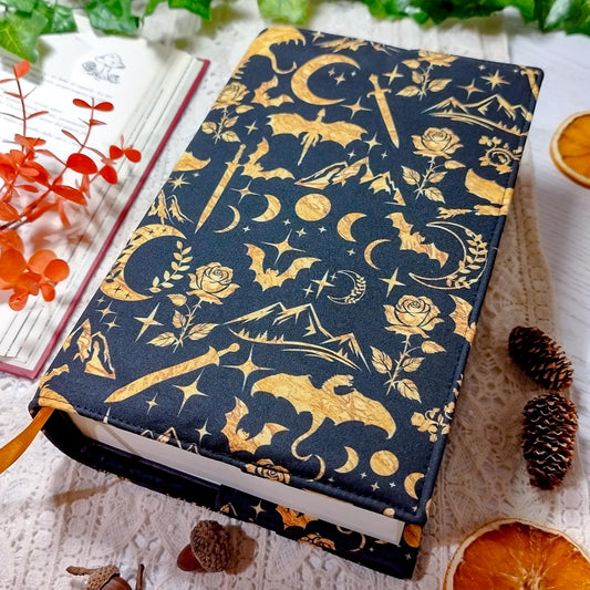 Book cover "Draghi dorati" | Custodia per libri regolabile