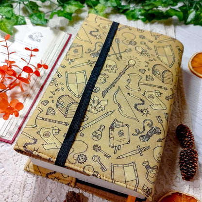 Book cover "Oggetti fantasy marrone" | Custodia per libri regolabile
