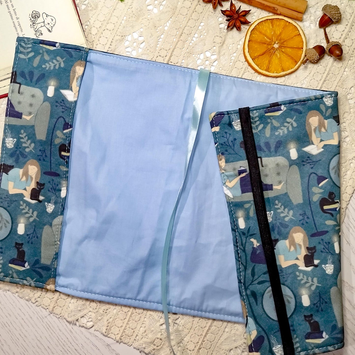 Book cover "Ragazza che legge" | Custodia per libri regolabile
