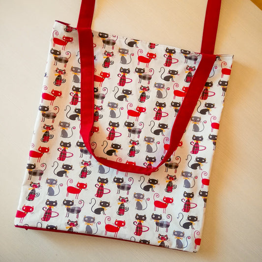 Borsa shopper a tema Gatti scozzesi