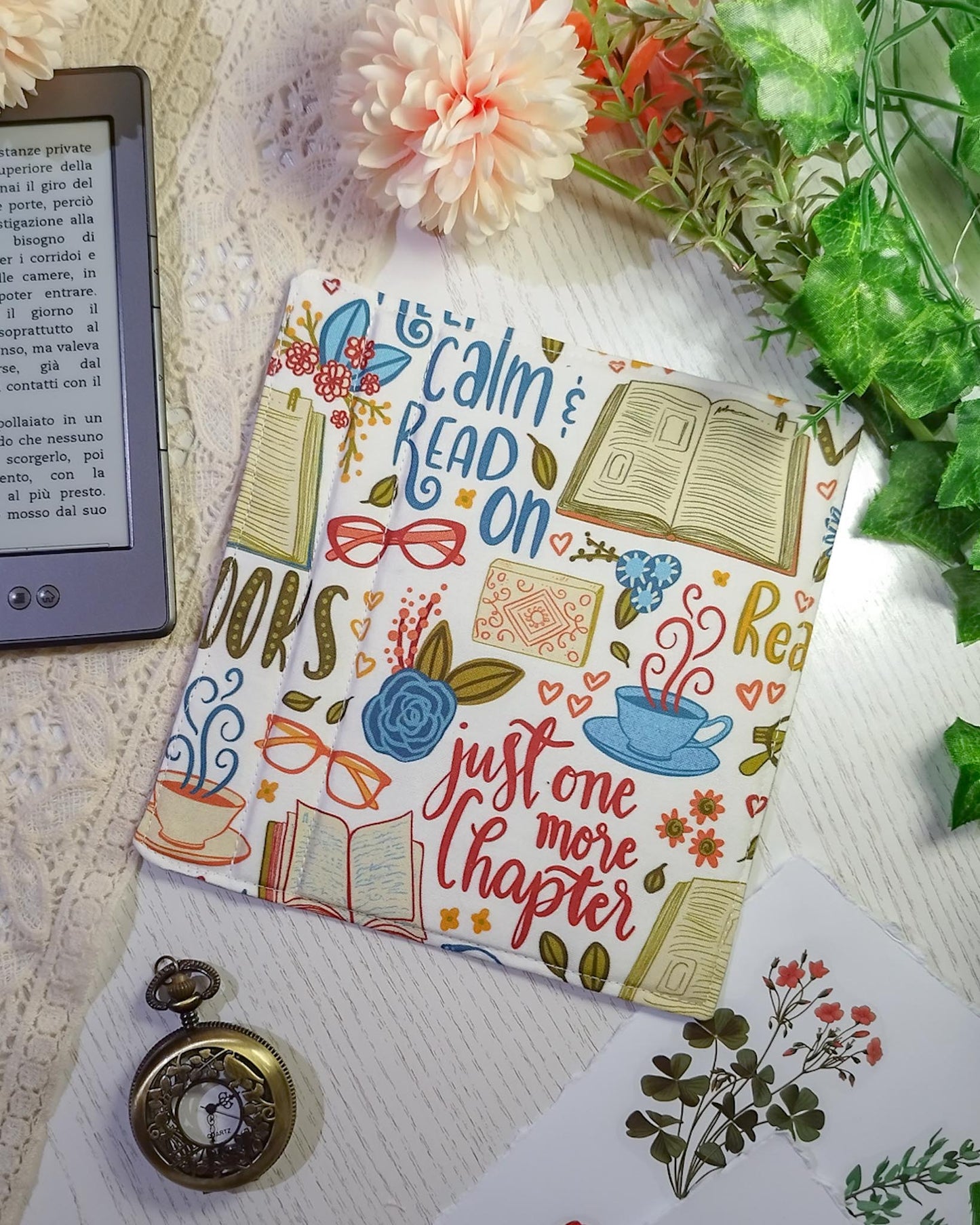 Cover rigida rimovibile per ebook reader Kindle e Kobo "Libri romantici"