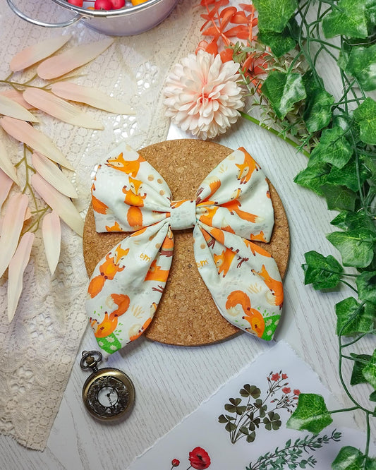 Fiocco per capelli a tema volpi