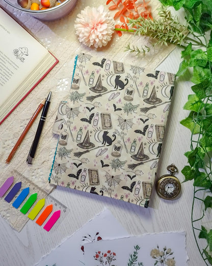 Raccoglitore ad anelli A5 e A6 "Gatti e pipistrelli beige"