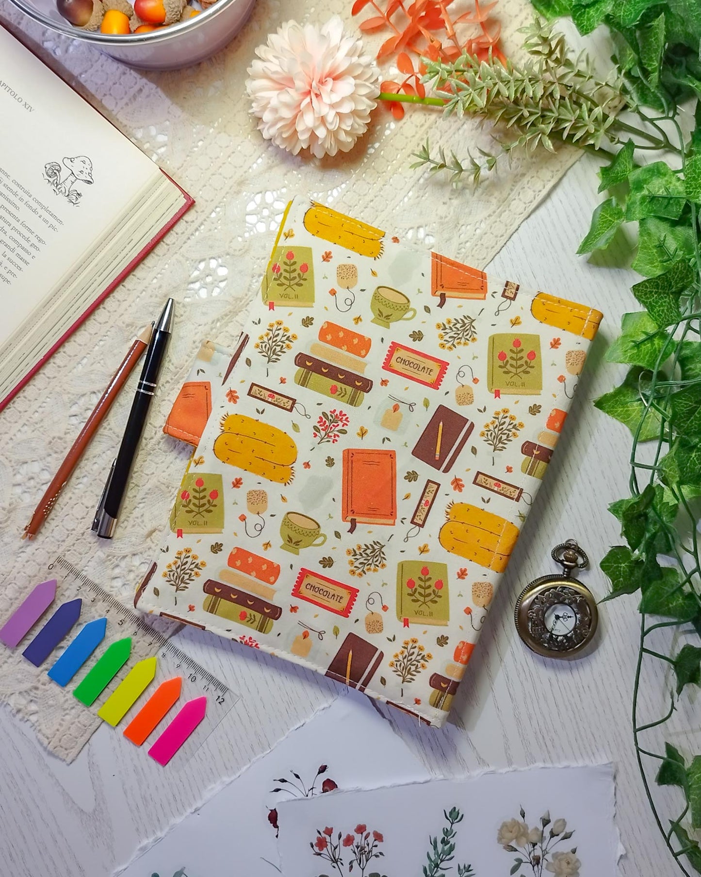 Raccoglitore ad anelli A5 e A6 "Libri in autunno"