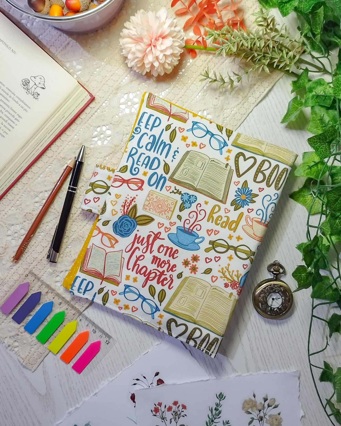 Raccoglitore ad anelli A5 e A6 "Libri romantici"