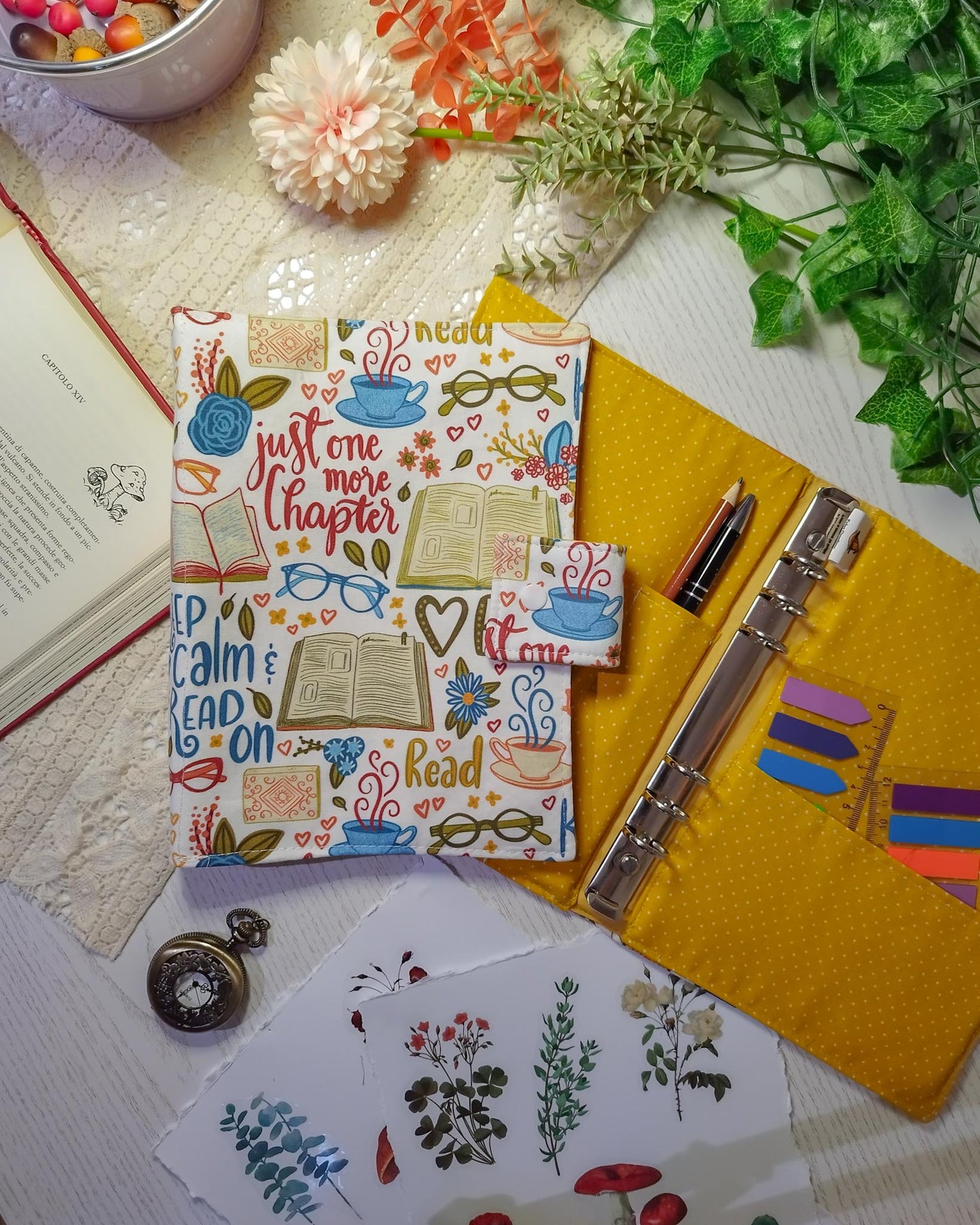 Raccoglitore ad anelli A5 e A6 "Libri romantici"