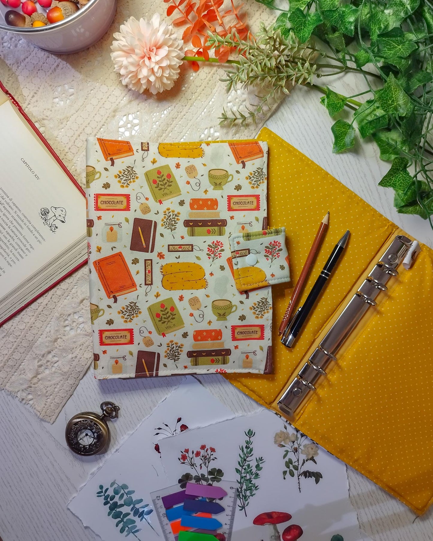 Raccoglitore ad anelli A5 e A6 "Libri in autunno"