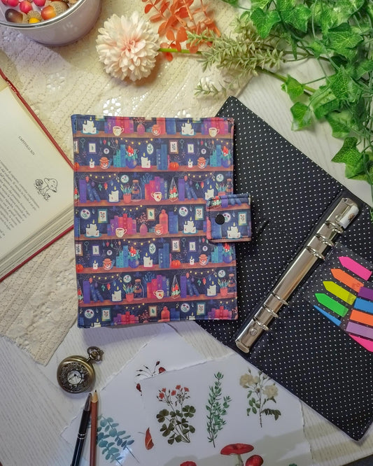 Raccoglitore ad anelli A5 e A6 "Libri e candele delle streghe"