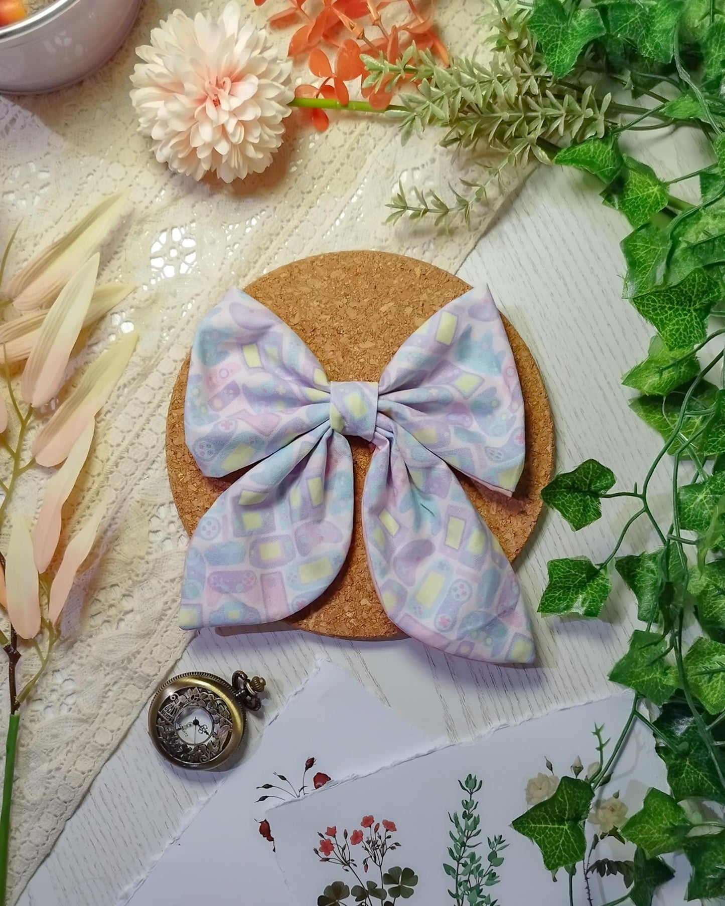 Fiocco per capelli a tema giochi di ruolo