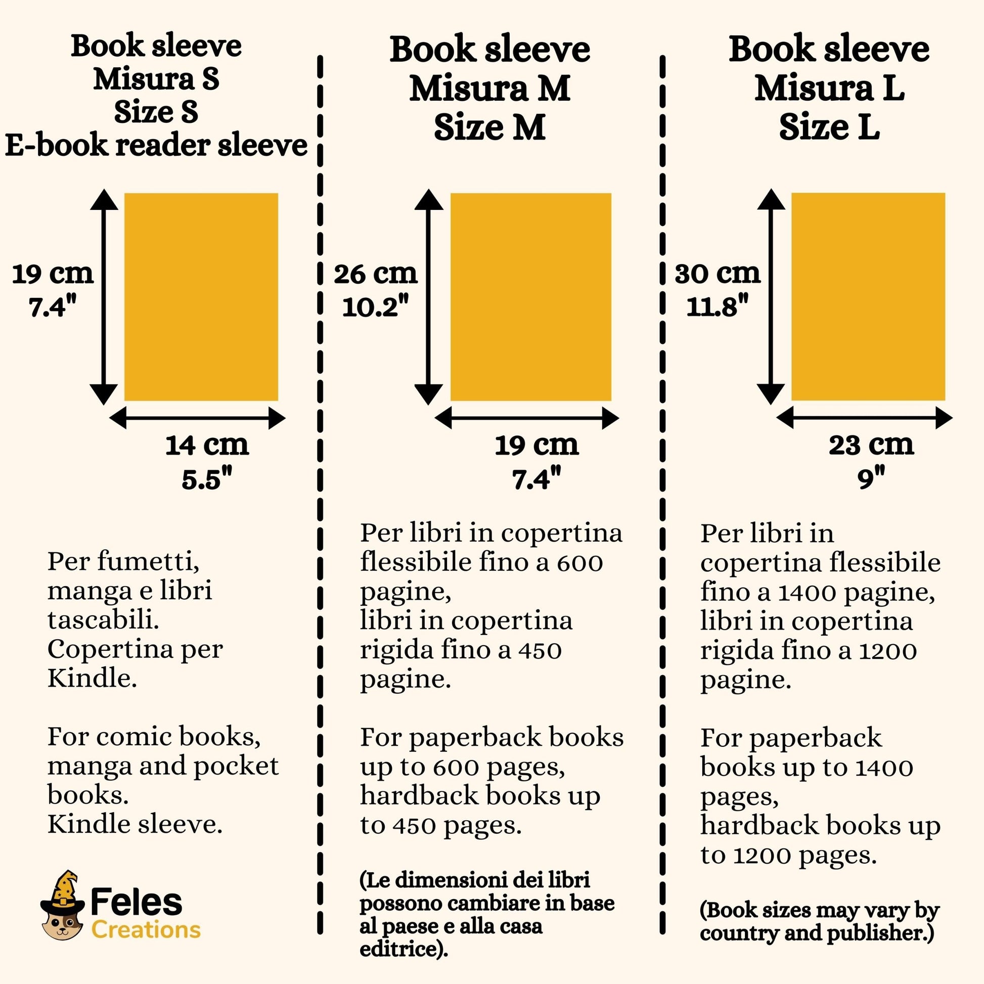 Book sleeve ricamata "Gatto che dorme sui libri" | Custodia per libri e cover Kindle