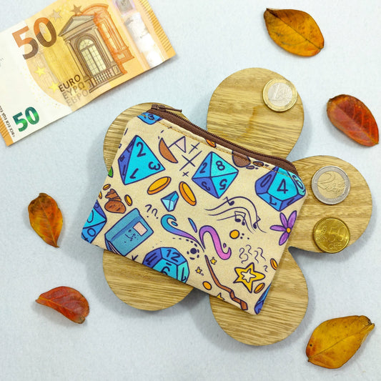 Portamonete "Gdr fantasy dadi blu"