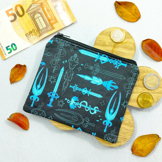 Portamonete "Spade fantasy azzurre"