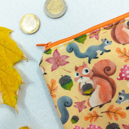 Portamonete "Scoiattoli in autunno"
