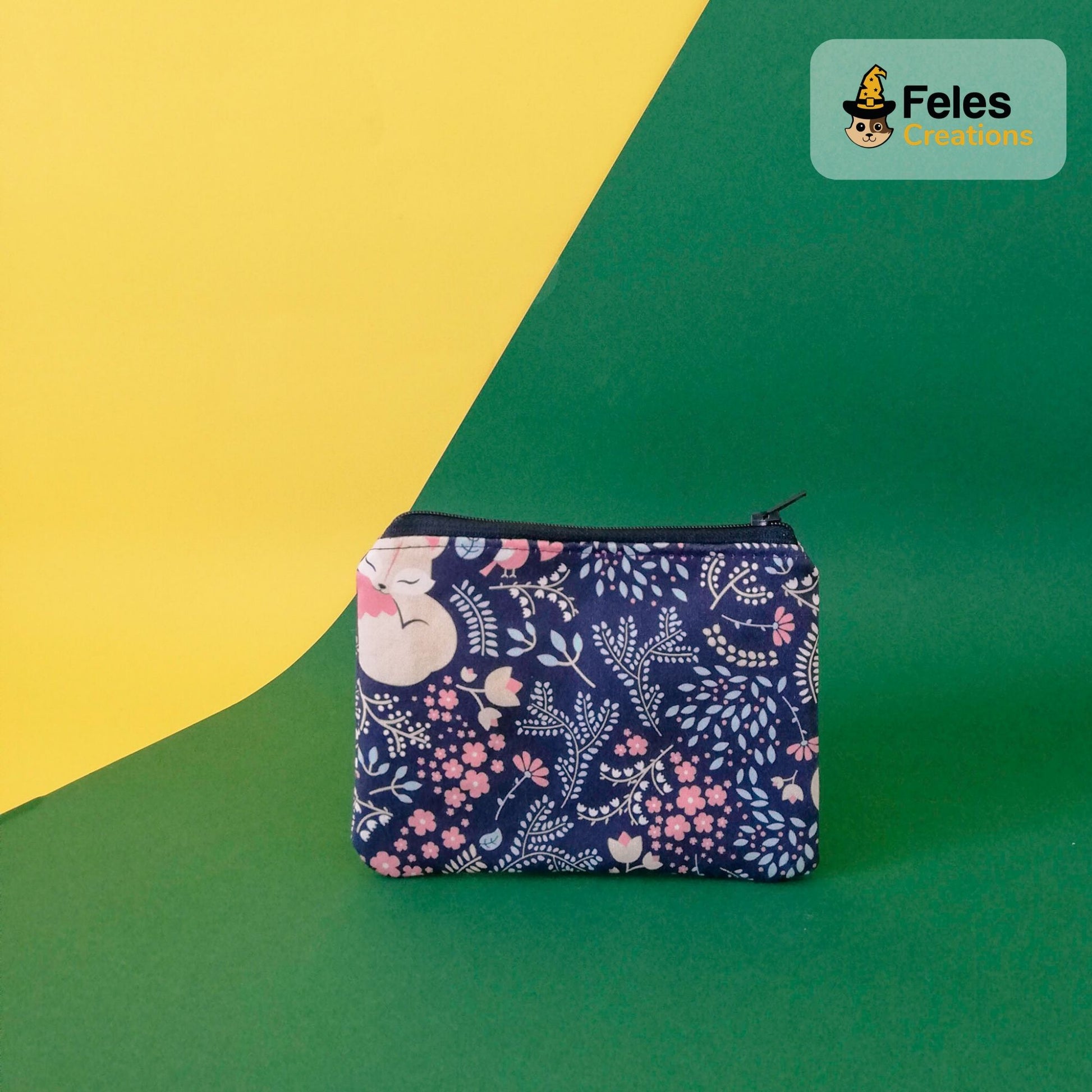 Portamonete "Volpi nel bosco di notte"