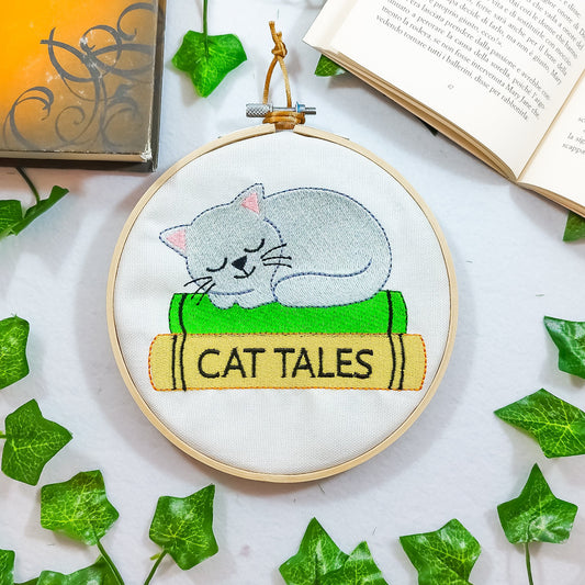 Decoro da parete a tema lettura "Cat Tales"