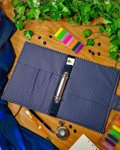 Raccoglitore ad anelli interno 2 anelli e con tasche blu stelle