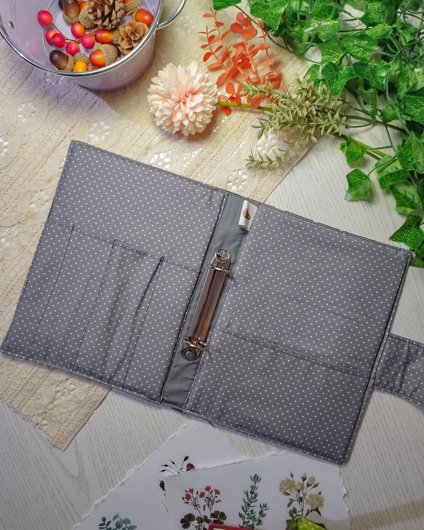 Raccoglitore ad anelli interno 2 anelli e con tasche grigio scuro