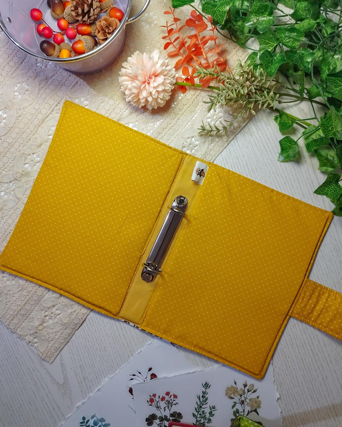 Raccoglitore ad anelli interno 2 anelli e senza tasche giallo