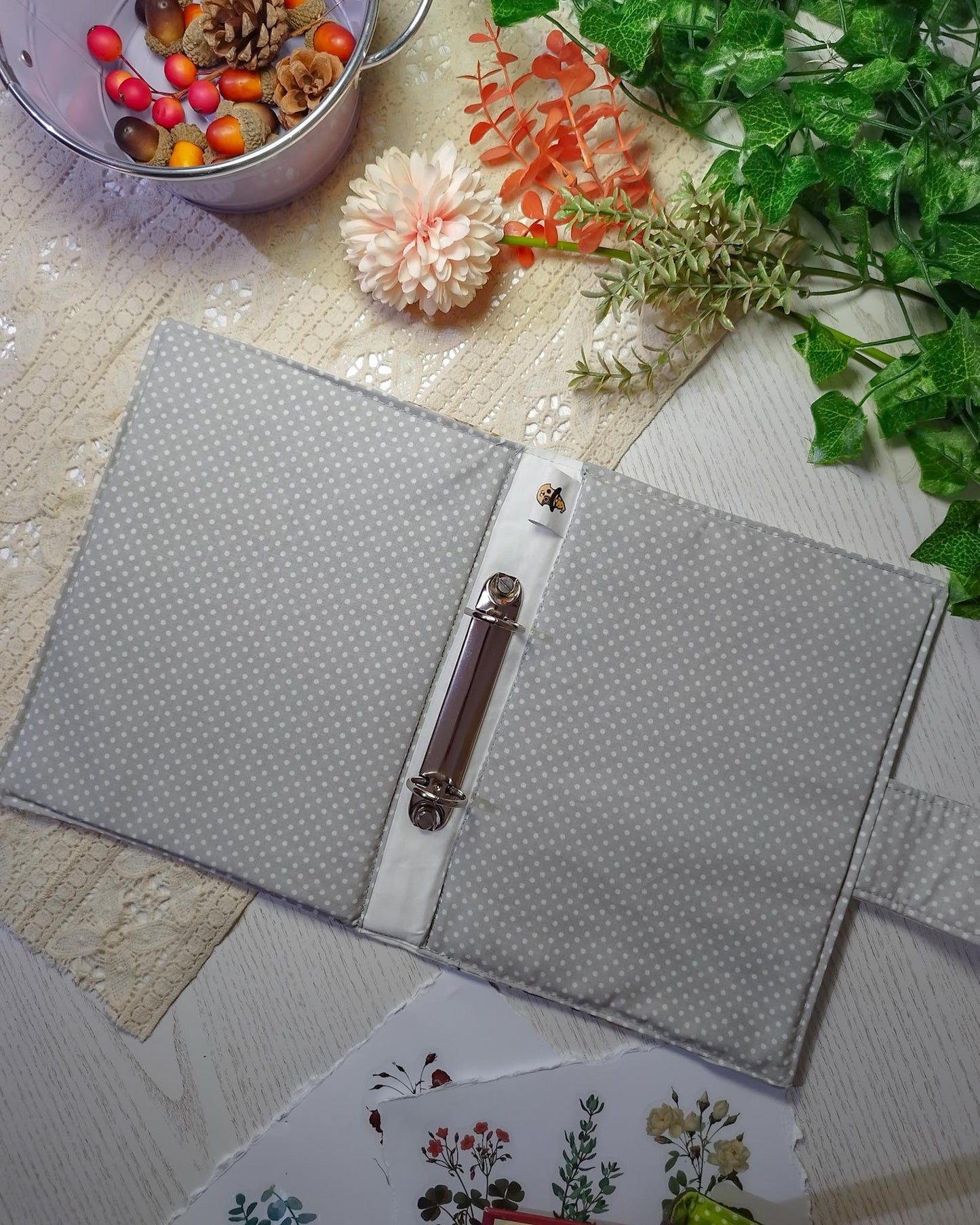 Raccoglitore ad anelli interno 2 anelli e senza tasche grigio