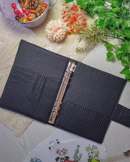 Raccoglitore ad anelli interno con tasche e 6 anelli nero