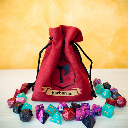 Sacchetto porta dadi classe "Barbarian" con ascia