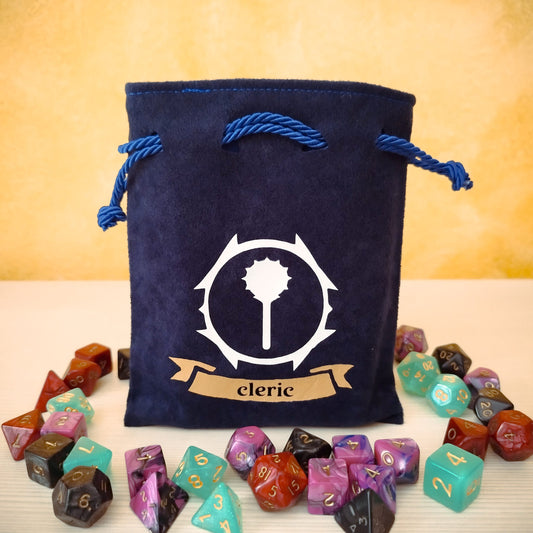 Sacchetto porta dadi classe "Cleric" con mazza